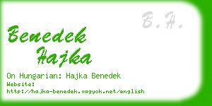 benedek hajka business card